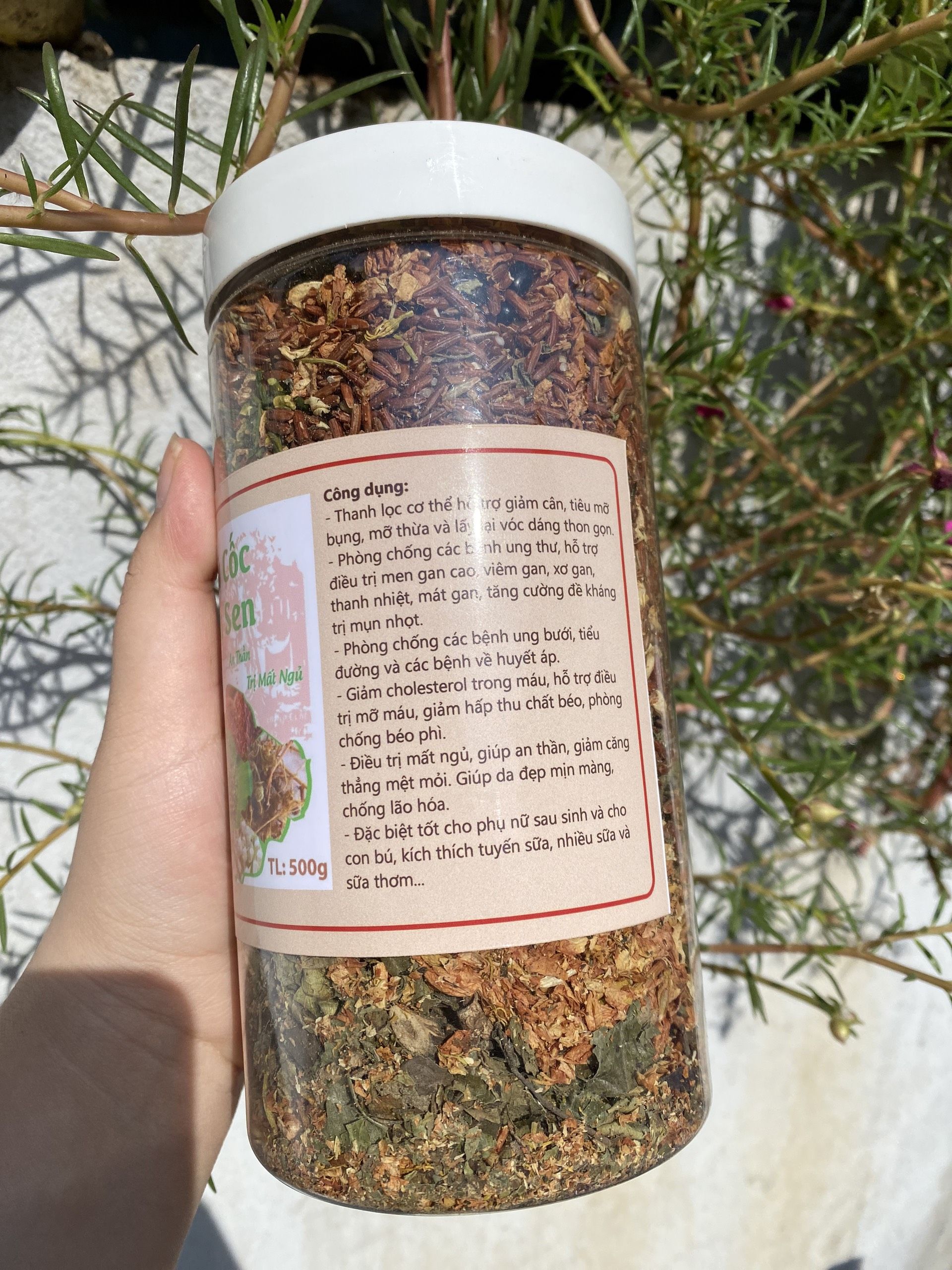 TRÀ NGŨ CỐC TÂM SEN - 1 kg 2 HŨ 500gr